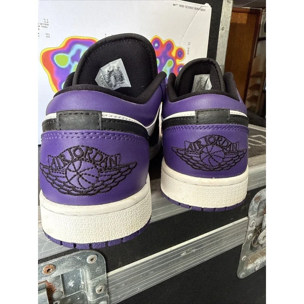 Jordan 1 Low Court Purple Size 9 Mens All The Stars Worn One Time